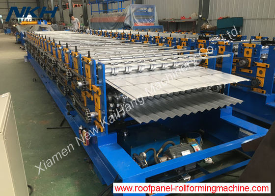 PLC Control Roof Panel Roll Forming Machine With Double Layer Design